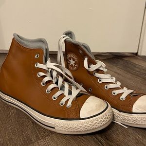 Brown leather Converse - All Star 8.5 (women’s)